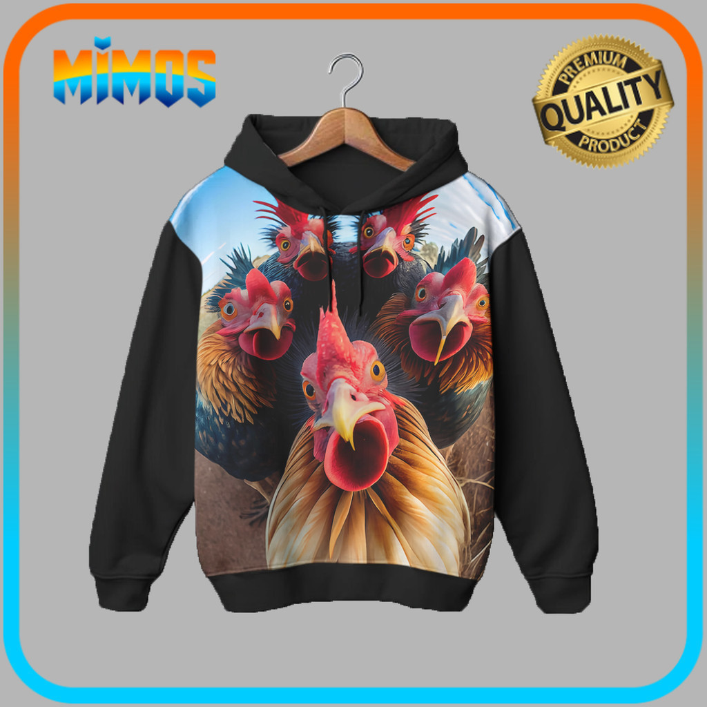 3D Animated TV การ์ตูนไก่เด็ก Hoodie Jacket Chicken Hero 05MM008 _JA สําหรับเด็กอายุ 1-12 ปี