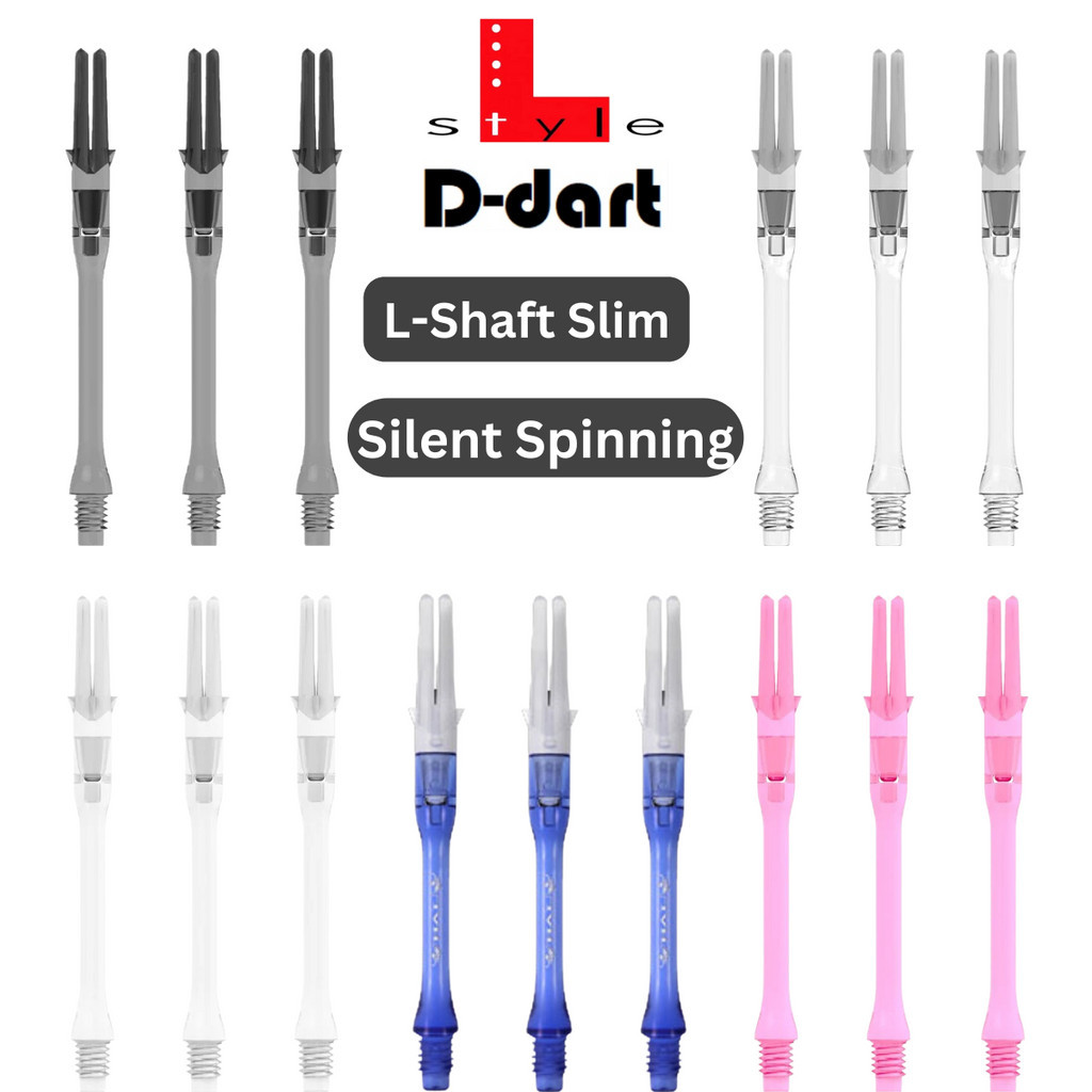 L-STYLE DART SHAFT - SPINNING สไตล์ L SILENT (SLIM) เพลาพร้อมแหวน CHAMPAGNE สําหรับปลายอ่อนและเหล็ก 
