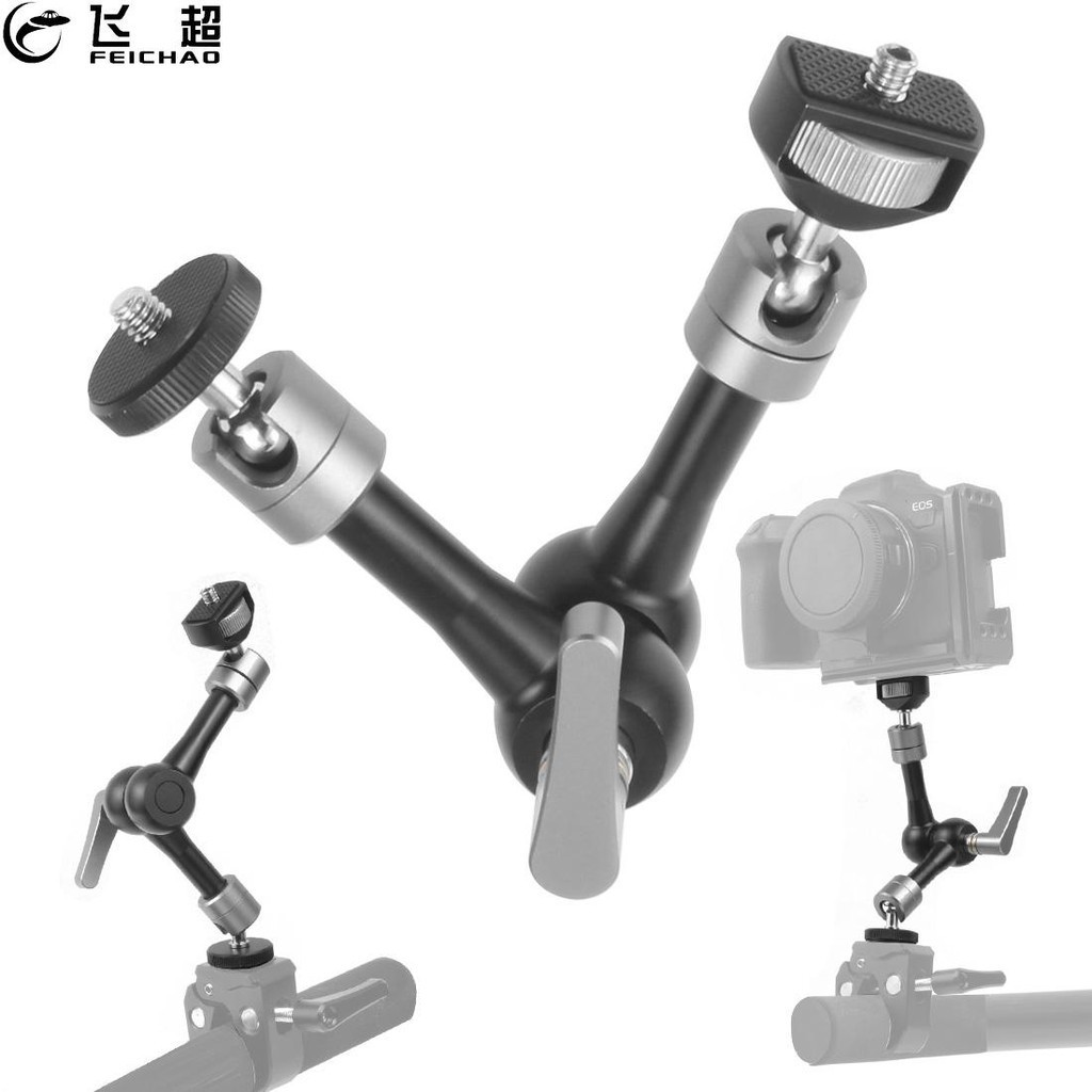 Feichao แคลมป์หนีบแขน อเนกประสงค์ ปรับได้ พร้อมเกลียว 1/4 3/8 ARRI สําหรับกล้อง DSLR มอนิเตอร์ สตูดิโอถ่ายภาพ