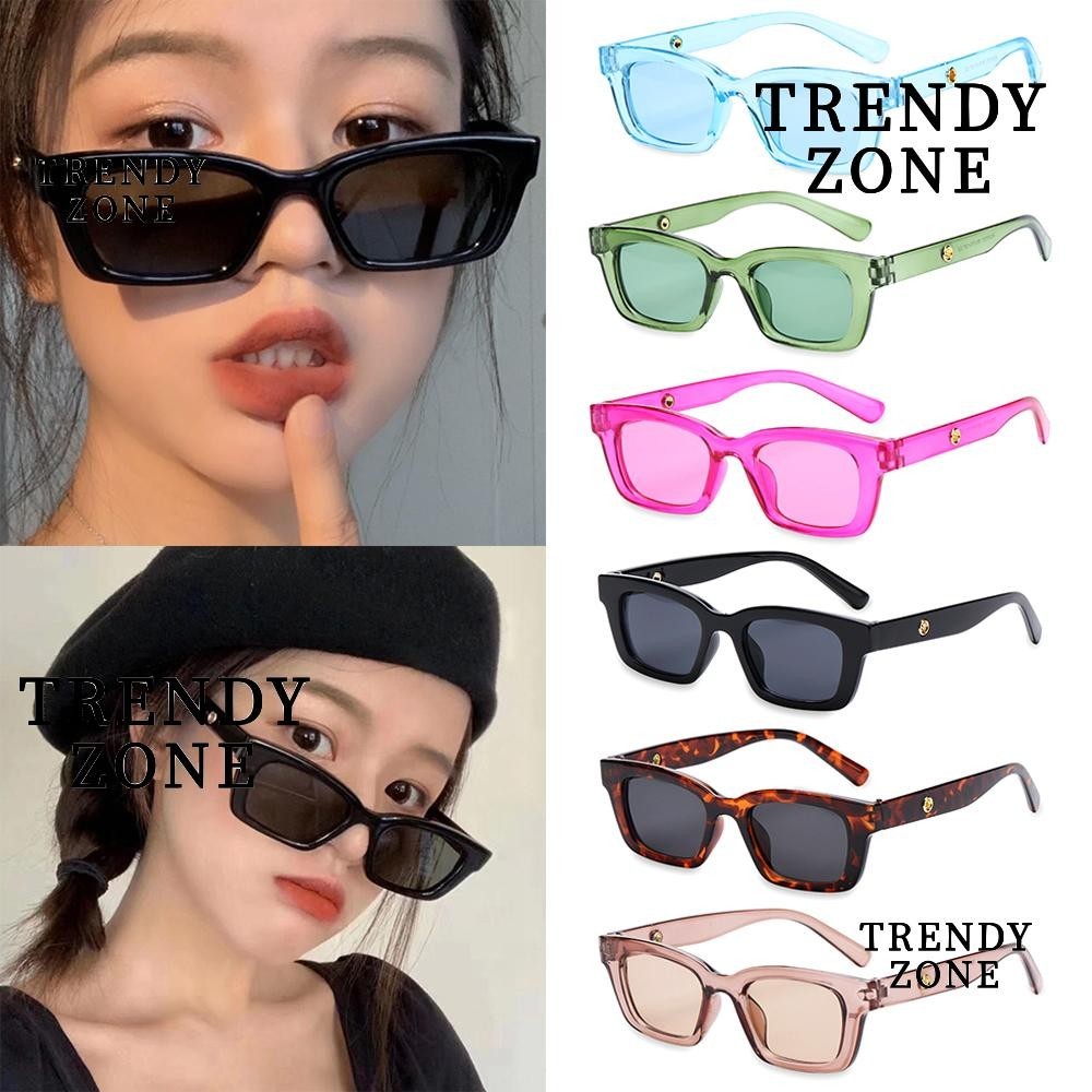 Trendyzone แว่นตากันแดด ทรงสี่เหลี่ยมผืนผ้า ป้องกัน UV400 สําหรับผู้หญิง