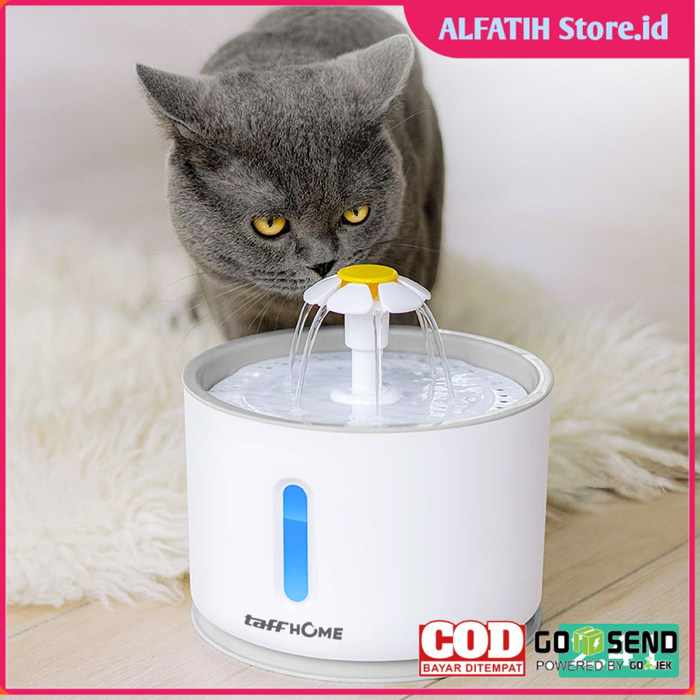 TaffiHOME น้ําพุตู้น้ําสําหรับสุนัข 2.4L - DR008 - สีเทา - 7RHX7MGY