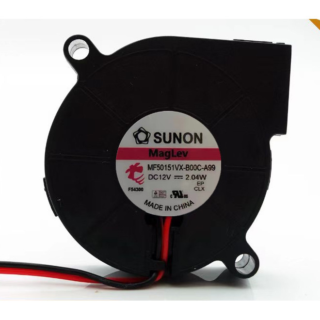 Jianzhun/SUNON 5015 12V 2.04W MF50151VX-B00C-A99 พัดลมโบลเวอร์เทอร์โบ