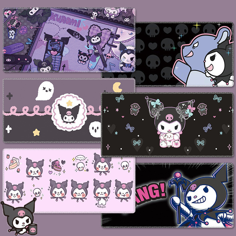 600x300 มม. Sanrios Kuromi kawaii การ์ตูน อะนิเมะ แผ่นรองเมาส์ ขนาดใหญ่ ยางล็อคขอบ ใหญ่ คอมพิวเตอร์ แผ่นรองเมาส์ แล็ปท็อป โต๊ะ แผ่นรอง