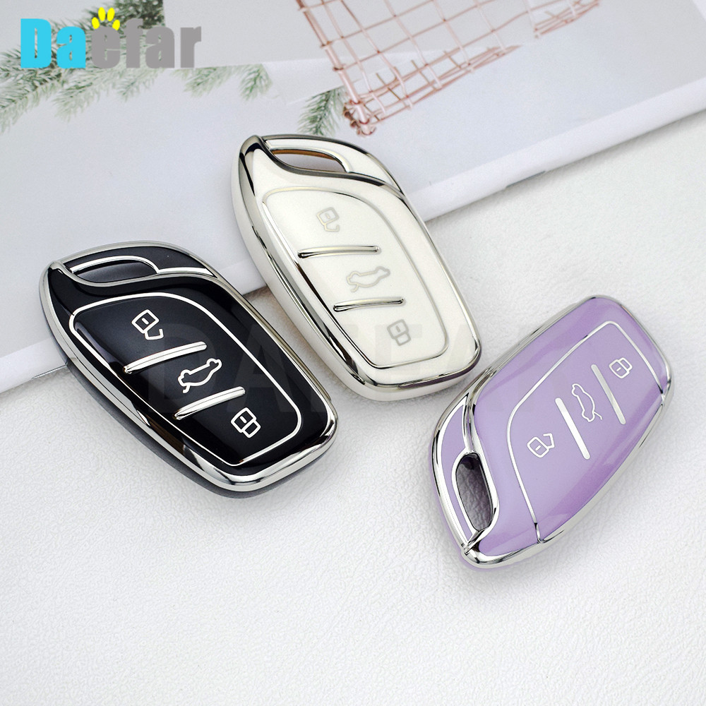 เคสกุญแจรีโมตรถยนต์ TPU 3 ปุ่ม สําหรับ MG 4 2023 Mg4 EV MG HS GT ZS EV ZX MG5 MG6 Roewe RX3 RX5 RX8 ERX5 I6 I5