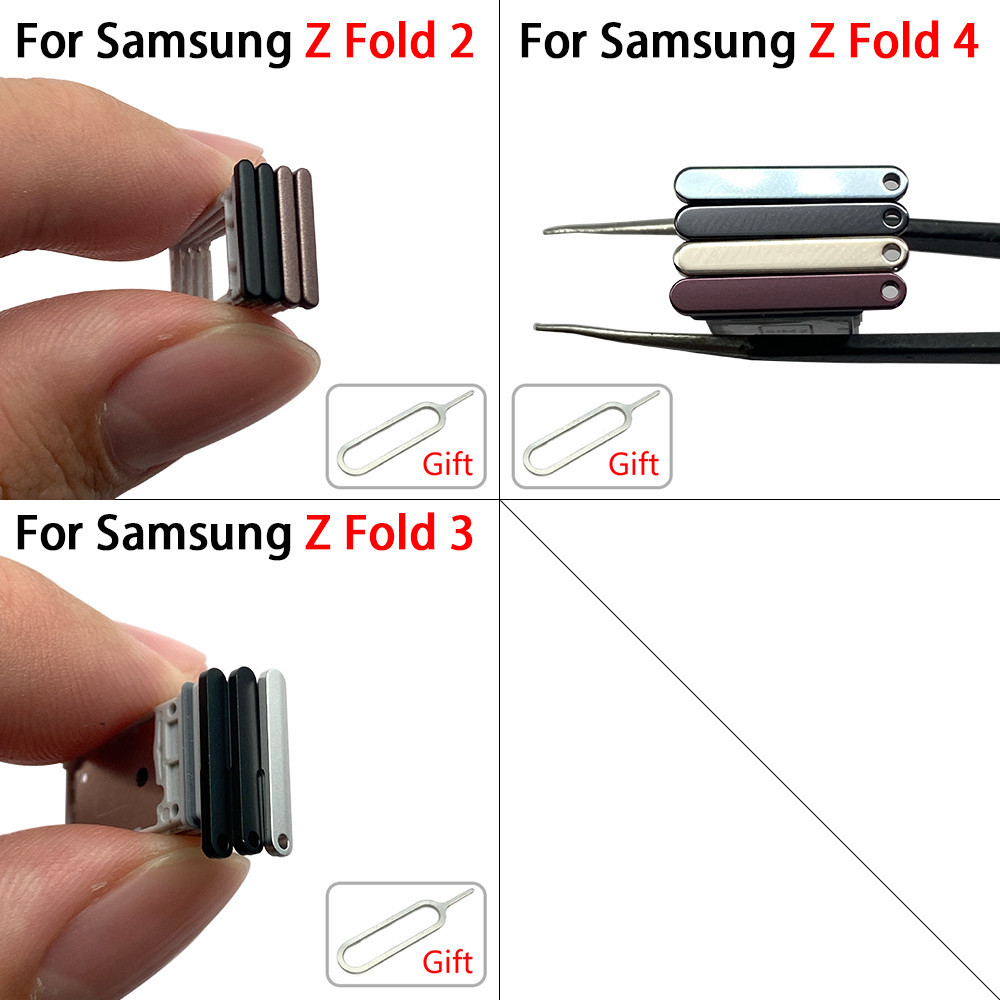 ถาดซิมการ์ด อะไหล่ซ่อมแซม สําหรับ Samsung Galaxy Z Fold 2 3 4 Fold2 Fold3 Fold4 ราคา ถูกที่สุด ดีลบีเคเค แกลเลอรีภาพที่ 9