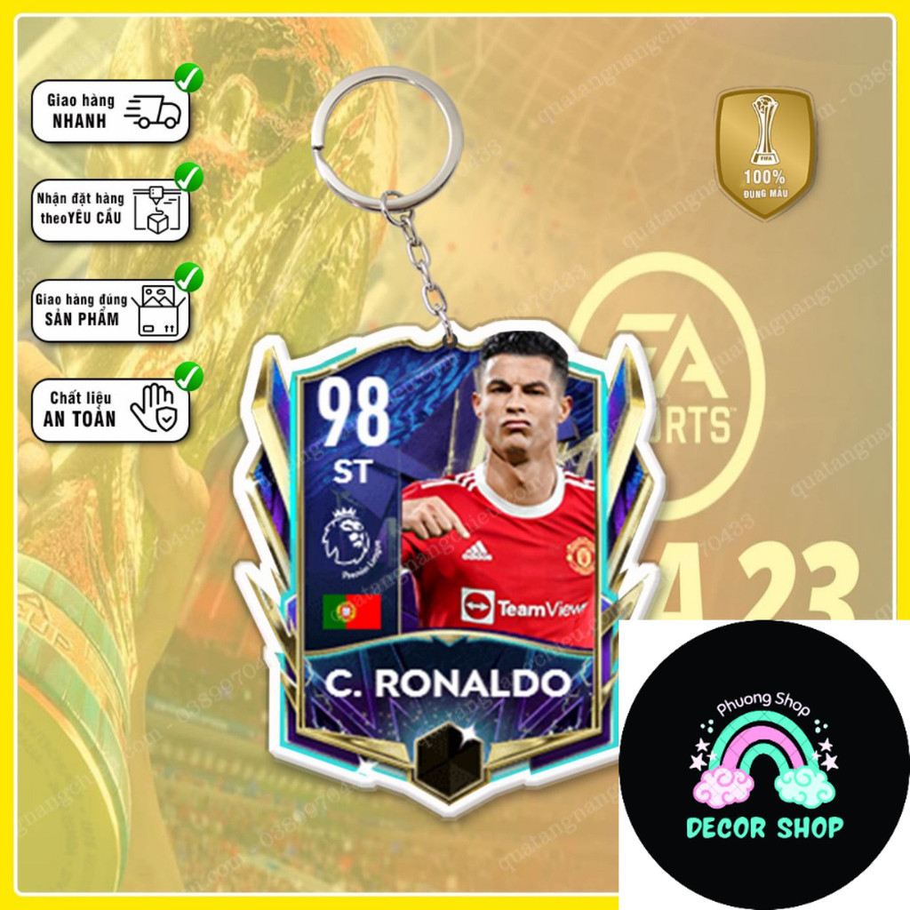 พวงกุญแจการ์ด - Messi, C.Ronaldo, Benzema, Halladn, Kante, Modric, คืนเงินหากไม่พอใจ ️PLAYER CARD KE