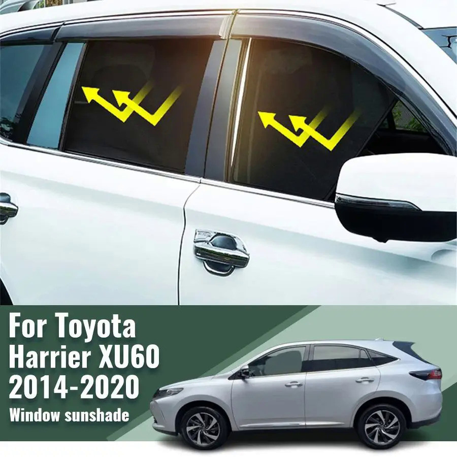 ม่านบังแดดแม่เหล็ก ติดกระจกหน้า และหลังรถยนต์ สําหรับ Toyota Harrier 60 XU60 2014-2020