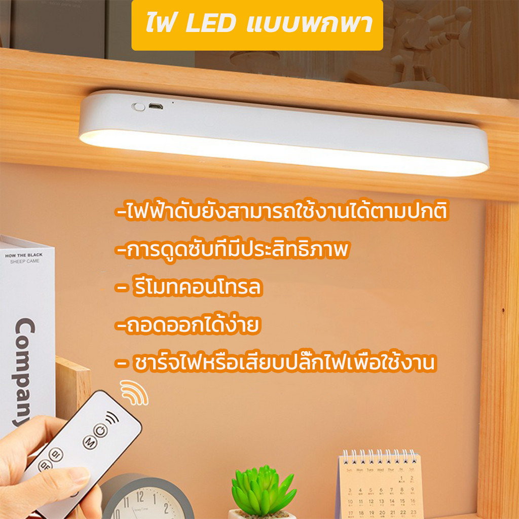 มีสินค้าในสต็อก！โคมไฟแม่เหล็ก โคมไฟLED ป้องกันตา โคมไฟตั้งโต๊ะชาร์จไฟได้ ไฟกลางคืน สำหรับตู้เสื้อผ้า โต๊ะทำงานtable lamp
