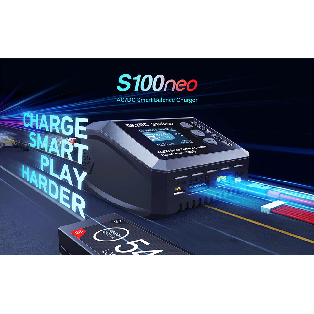 Skyrc ที่ชาร์จแบตเตอรี่อัจฉริยะ S100neo AC100W DC200W 12A LiPo สําหรับรถบังคับ