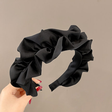 ใหม่ ที่คาดผมซาติน สไตล์ฝรั่งเศสย้อนยุค ไฮเอนด์ สําหรับผู้หญิง 2022 - รูปที่ 4