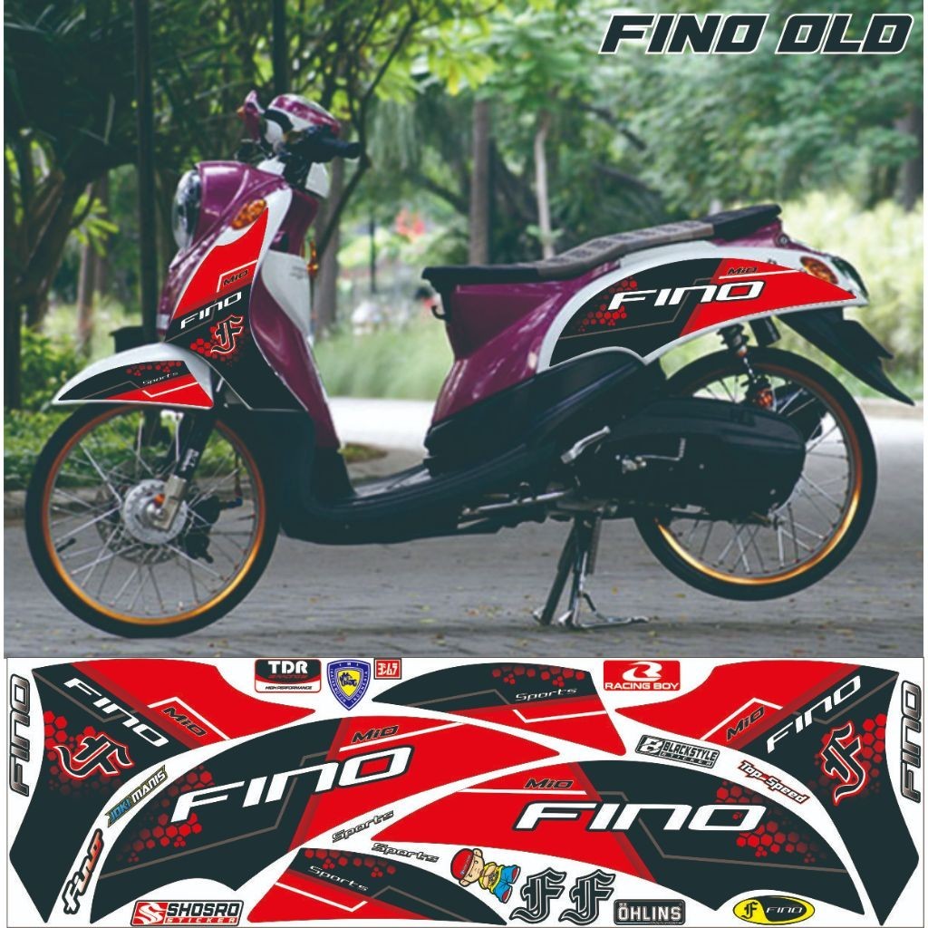 VARIATION OF STICKER VARIATIONS OF MIO FINO OLD CARBON MOTORCYCLE STICKERS FINO คาร์บอนสติกเกอร์ VARIATIONS OF STRIPING VARIATIONS - รูปที่ 5