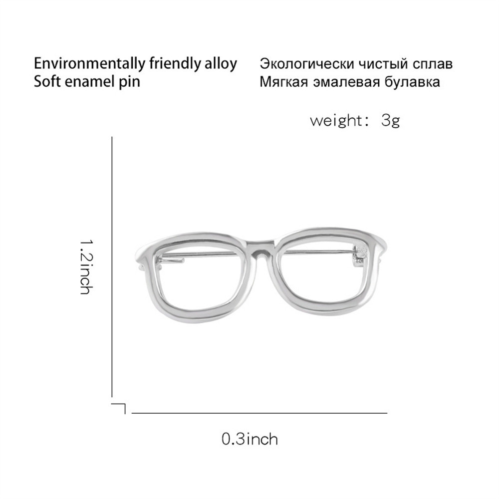 Vintage แว่นตากันแดดรูปร่างเข็มกลัดแฟชั่นกรอบแว่นตา Lapel Pins Party ของขวัญเครื่องประดับเสื้อผ้าอุปกรณ์เสริม - รูปที่ 7