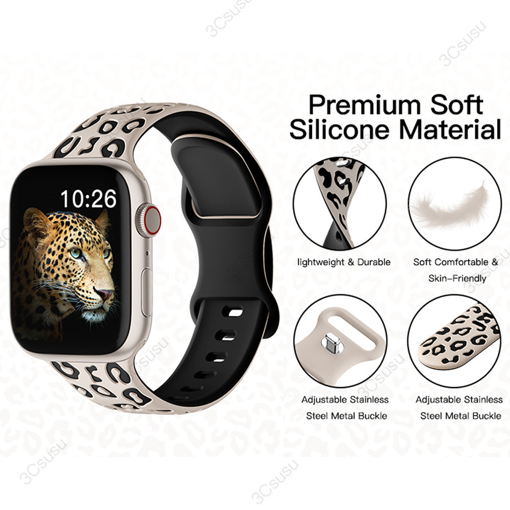 สายนาฬิกาข้อมือซิลิโคน สําหรับ Apple Watch 45 มม. 44 มม. 42 มม. 41 มม. 40 มม. 49 มม. 44 มม. Series 8 9 7 SE 6 5 4 3 Ultra 2 - รูปที่ 5