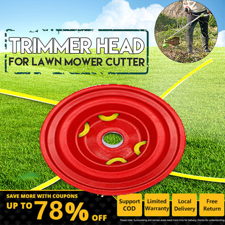 จานเอ็นตัดหญ้า อลูมิเนียม สีส้ม สำหรับเครื่องตัดหญ้า สะพาย ทุกรุ่น ทุกยี่ห้อ จานเอ็น จานเอ็นตัดหญ้า(8 รู)