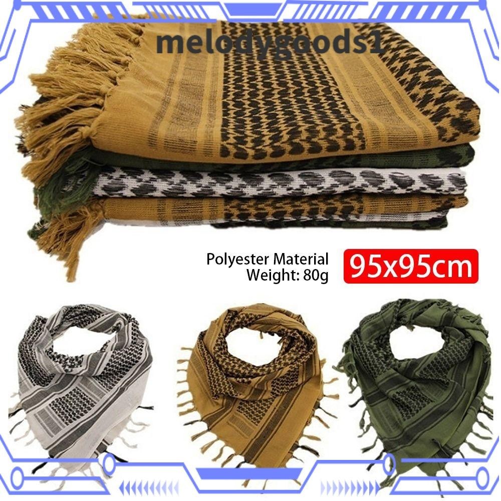 Melodygoods1 ผ้าพันคอ ผ้าโพกหัว ฮิญาบ ทรงสี่เหลี่ยม อเนกประสงค์ สไตล์อาหรับ 1 ชิ้น