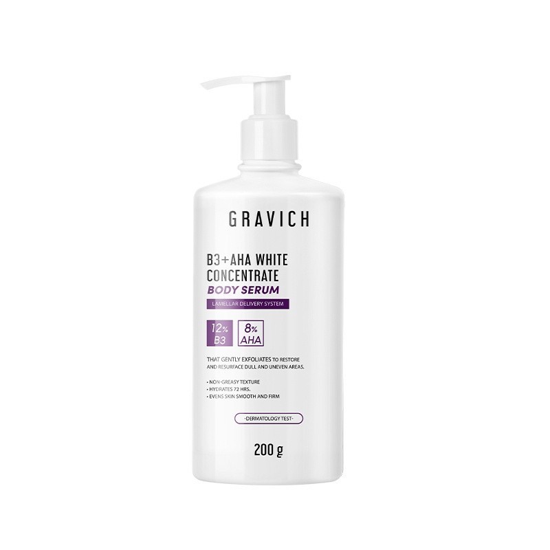 Gravich B3+ AHA White Concentrate Body Serum 200 g เซรั่มผิวกายเข้มข้น