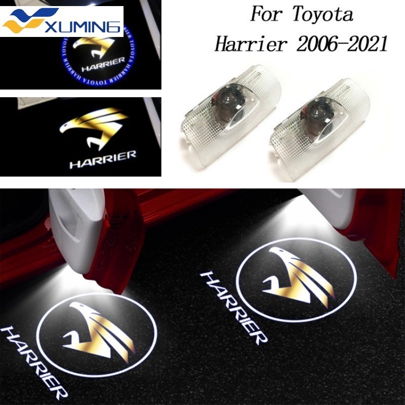 หลอดไฟโปรเจคเตอร์ LED รูปโลโก้ผี สําหรับ Toyota Harrier 2006-2020 2021 2022 XU60 XU80 2 ชิ้น
