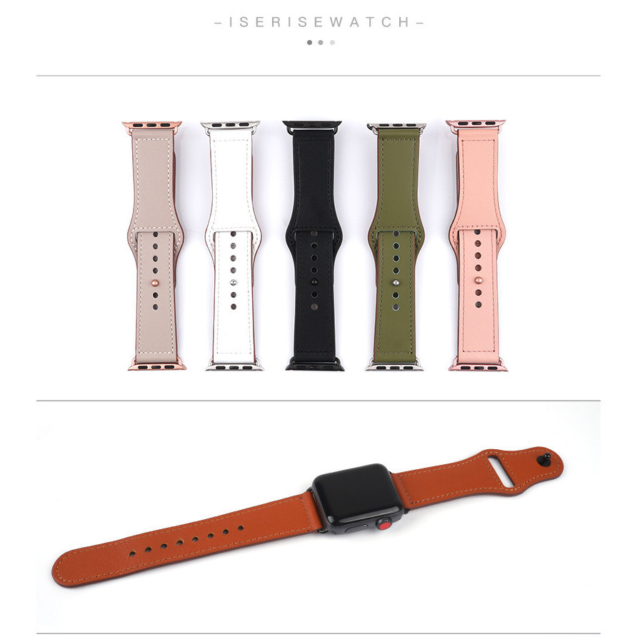 สายนาฬิกาข้อมือหนัง สําหรับ iWatch band 44 มม. 45 มม. 41 มม. 40 มม. 49 มม. 42 มม. 38 มม. 45 44 มม. correa bracelet iWatch series 3 4 6 SE 7 8 ultra