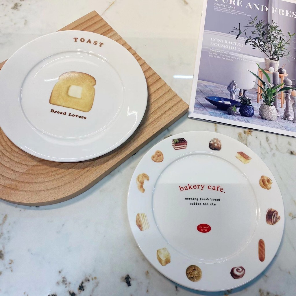 จานเซรามิค 8 นิ้ว/วัสดุเซรามิค/ขนาด 8 นิ้ว/4 แบบ/จานผลไม้/ - รูปที่ 3