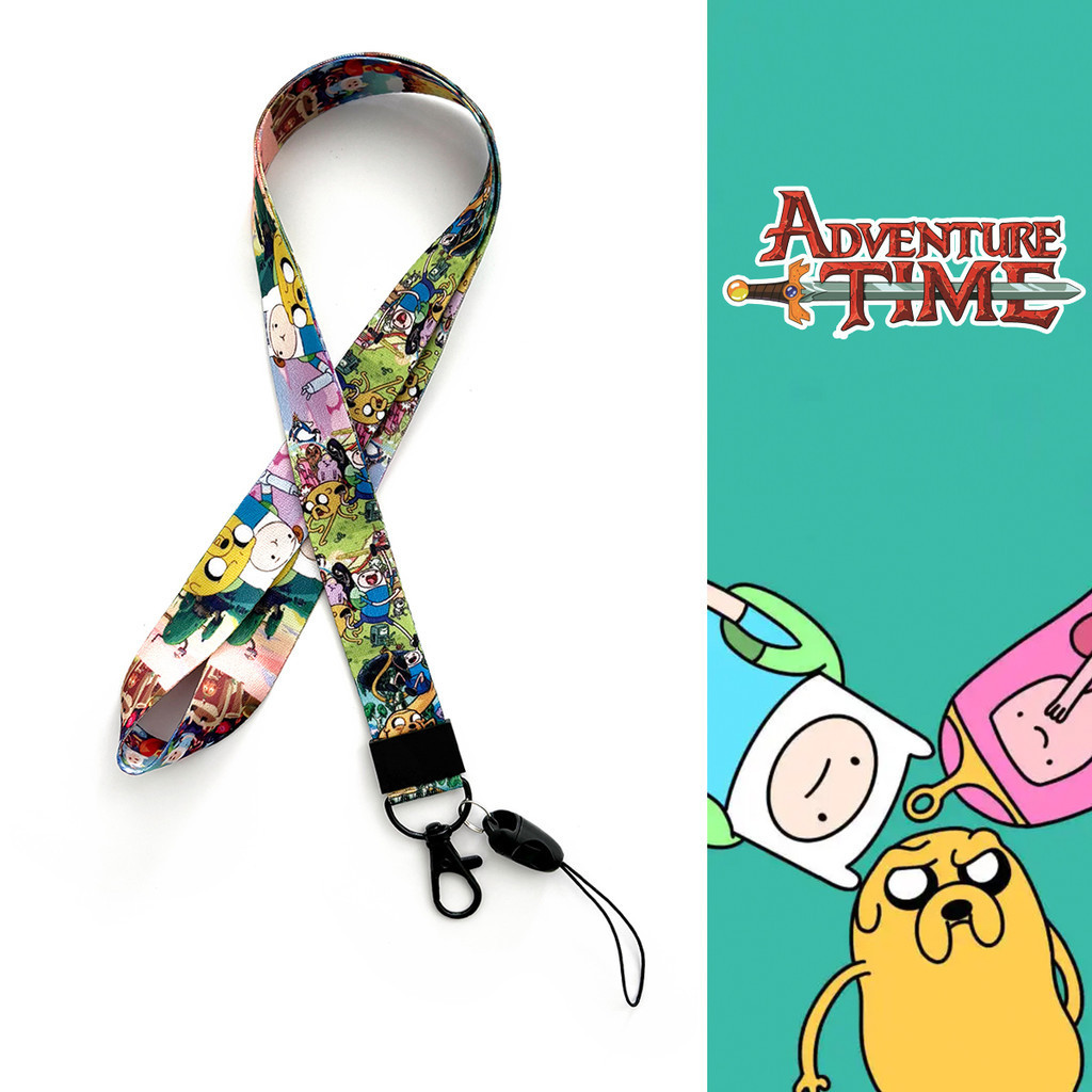 สายคล้องคอ Adventure Time การ์ตูน สายคล้องไนลอน เชือกเส้นเล็ก สําหรับ โทรศัพท์มือถือLA101