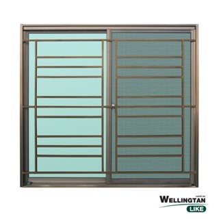 GlobalHouse WELLINGTAN หน้าต่างอะลูมิเนียมพร้อมเหล็กดัด บานเ…