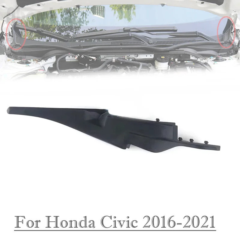 ขอบบังโคลนกระจกหน้ารถยนต์ แบบยาง สําหรับ Honda Civic 16 17 18 19 20 21