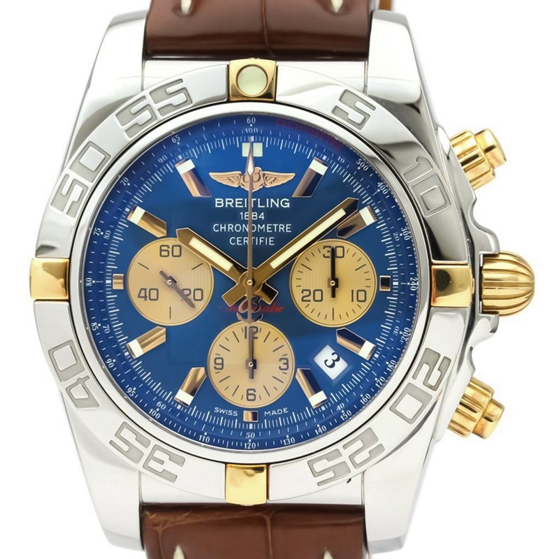 Breitling นาฬิกาข้อมืออัตโนมัติ สีทอง 18K สําหรับผู้ชาย IB0110
