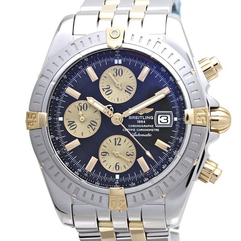 Breitling นาฬิกาข้อมืออัตโนมัติ สีทอง 18K สําหรับผู้ชาย B13356