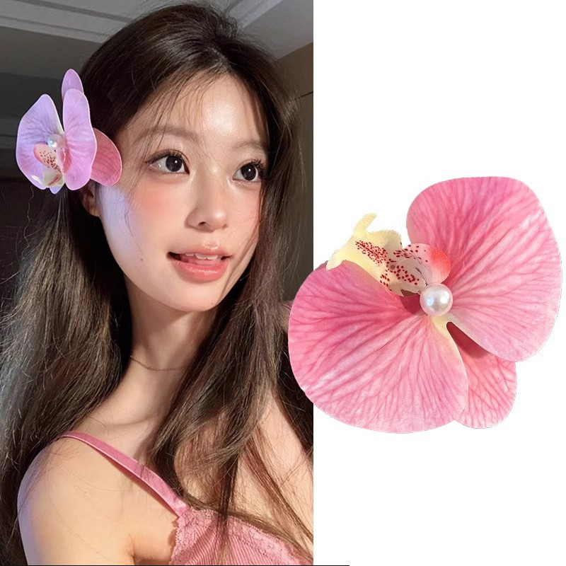 ใหม่ ผ้าโพกศีรษะ ประดับมุก ลายดอกไม้ สําหรับผู้หญิง