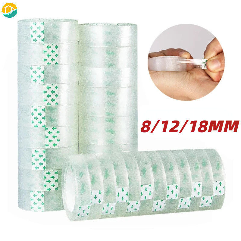 8/12/18 มม. เทปกาวใส ลอกออกง่าย เครื่องมือบรรจุภัณฑ์ DIY นักเรียน เทป เครื่องเขียน อุปกรณ์การเรียน สํานักงาน