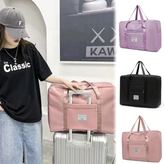 พร้อมส่ง กระเป๋าเดินทางใบใหญ่ พกพาสะดวก กระเป๋าใส่เสื้อผ้าสไตล์ผ้าหนา จุของได้เยอะ พับเก็บได้ กันน้ำ กระเป๋าเดินทางใบใหญ