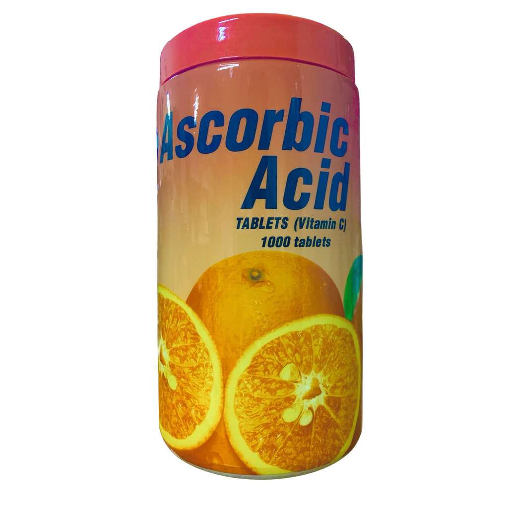 Ascorbic Acid Vitamin C Patar Orange 50 mg. วิตามินซี พาตาร์ รสส้ม 1000 เม็ด จำนวน 1 กระปุก