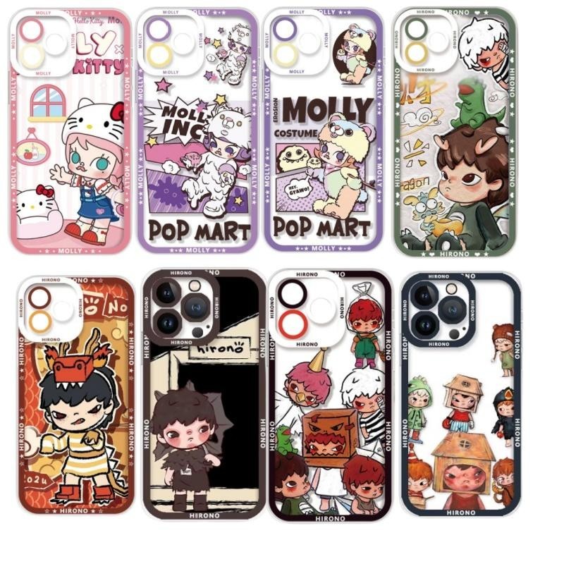 เคสโทรศัพท์ซิลิโคน TPU นิ่ม แบบใส กันกระแทก ลายการ์ตูน Angel Eyes สําหรับ Samsung Galaxy A55 A54 A14 M54 A35 5G A15 A25 S24 Ultra S23 Plus POP MART Molly Hirono