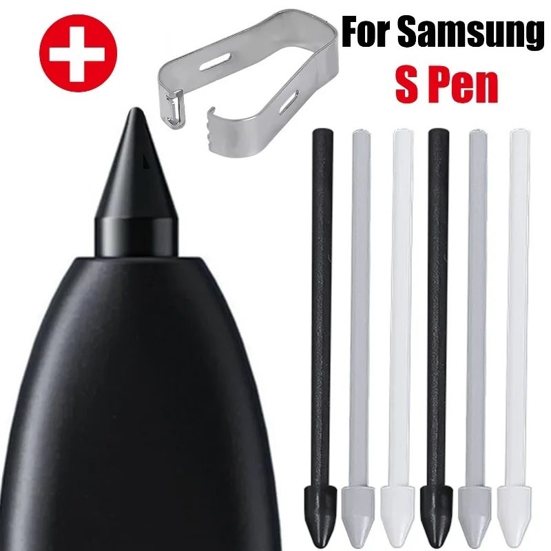 5 ชิ้น Samsung Galaxy Pencil Tips - ดินสอแท็บเล็ต Nib - พร้อมคลิปปากคีบกําจัด - เคล็ดลับ Nib ทดแทนปลาย Stylus S - ทนต่อการสึกหรอ