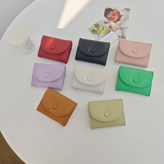 กระเป๋าสตางค์ หนัง PU ใบใหญ่ จุของได้เยอะ สีพื้น แบบเรียบง่า…