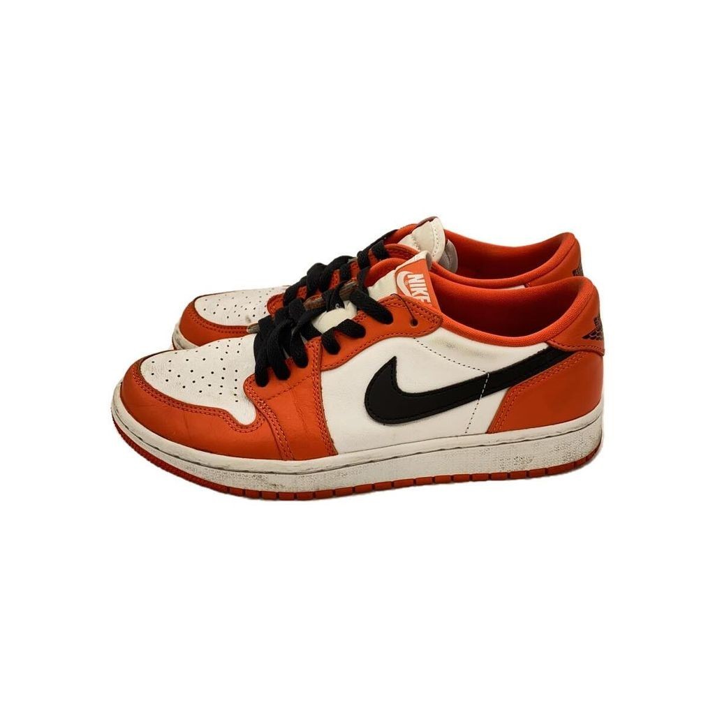 Nike รองเท้าผ้าใบหนัง Air Jordan Low 1 25 og cut สีส้ม 25.5 ซม. ส่งตรงจากญี่ปุ่น มือสอง
