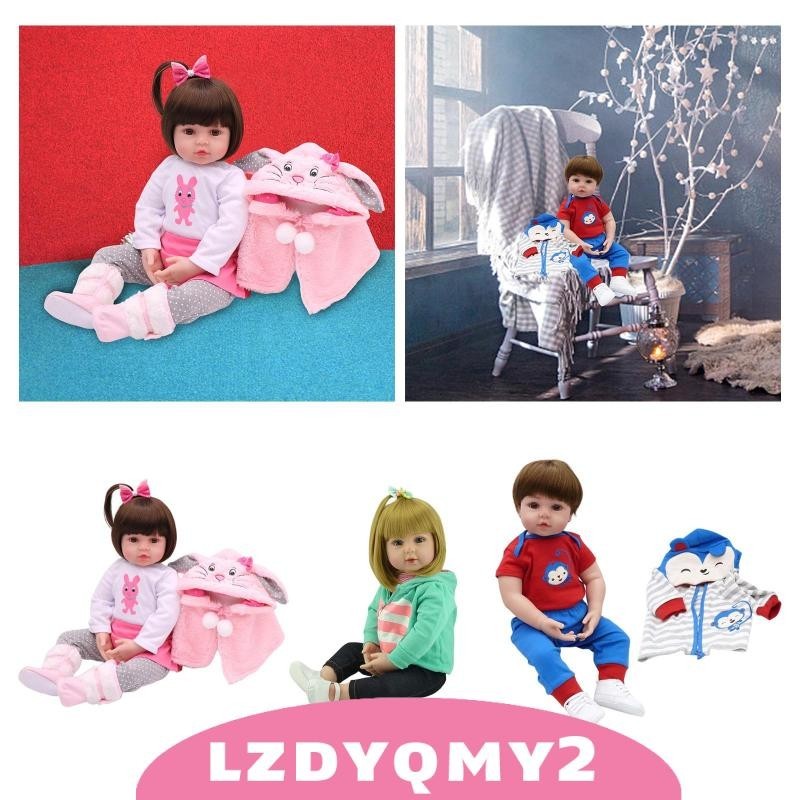 [Lzdyqmy2] ตาตุ๊กตาเด็กทารก ซิลิโคนไวนิล แบบเปิด น่ารัก พร้อมเสื้อผ้า ของเล่นสําหรับเด็กวัยหัดเดิน