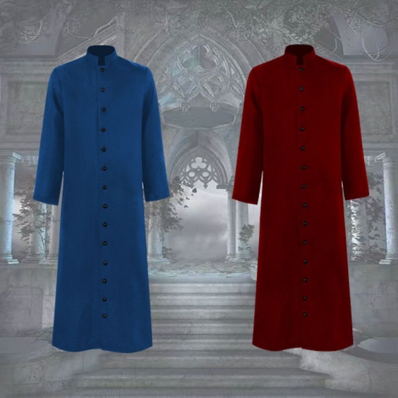 เครื่องแต่งกายคอสเพลย์ ชุดนักบวช นักบวช นักบวช สไตล์ฮาโลวีน