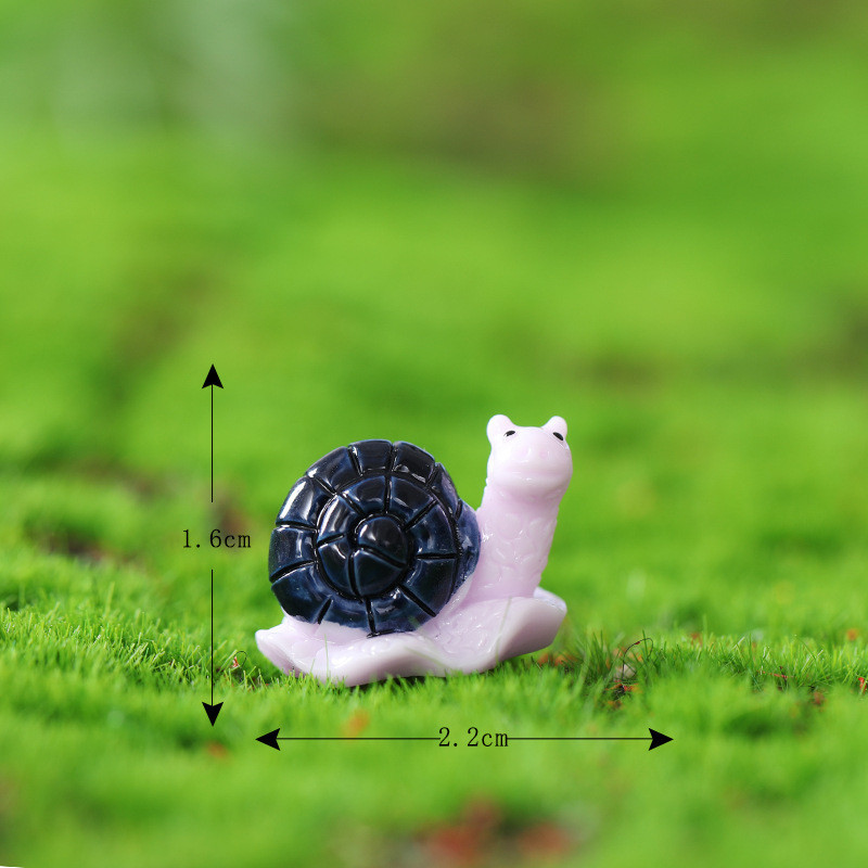 การ์ตูนสีหอยทากมอสไมโครภูมิทัศน์ตกแต่งสวนเรซิ่นเครื่องประดับ ทําเอง กระถางฉ่ําตกแต่งงานฝีมือ - รูปที่ 5