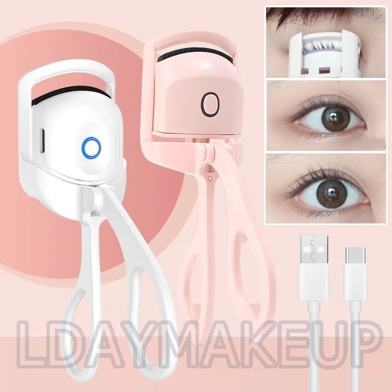 เครื่องดัดขนตาไฟฟ้า ทําความร้อน แบบพกพา ชาร์จ USB พร้อมอุณหภูมิ 2 ระดับ