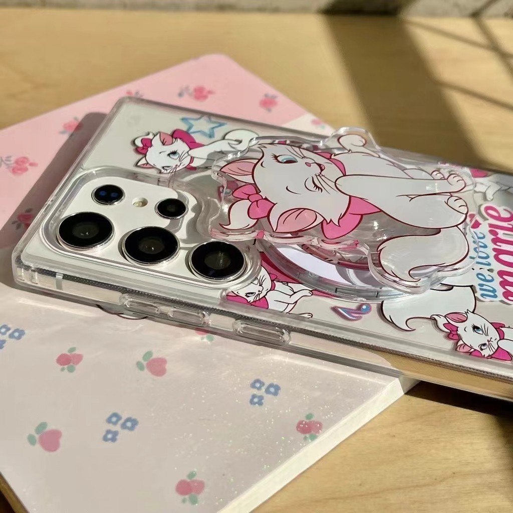 เคสโทรศัพท์มือถือ ปิดด้านหลัง ลาย Pink Mary พร้อมขาตั้ง สําหรับ Samsung s22 s22plus ultra S23 S23Plus s23fe s24 s24plus s24ultra - รูปที่ 6