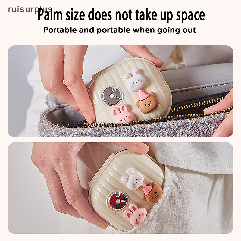 Ruisurplus กล่องเก็บยา แท็บเล็ต ลายการ์ตูนน่ารัก ขนาดเล็ก แบบพกพา สําหรับเดินทาง