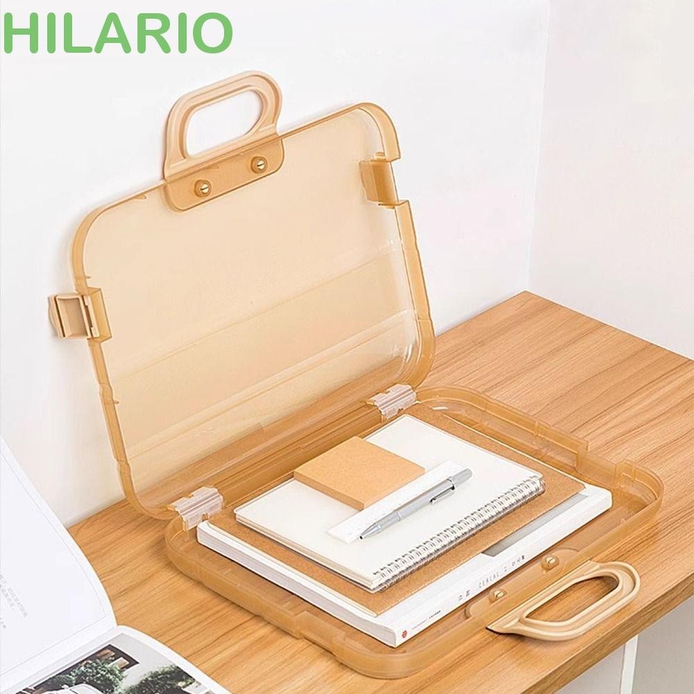 Hilario กล่องพลาสติก ขนาด A4 กันฝุ่น สําหรับใส่จัดเก็บเอกสาร โฟโต้การ์ด