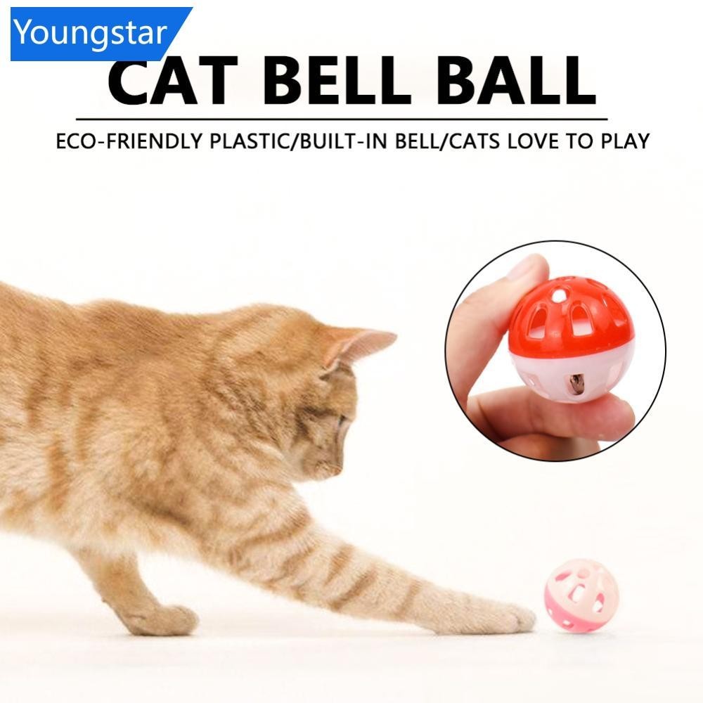 [ForeverYoung] ของเล่นลูกบอล พร้อมกระดิ่ง ทรงกลม ขนาด 4 ซม. สําหรับสัตว์เลี้ยง แมว B4X8