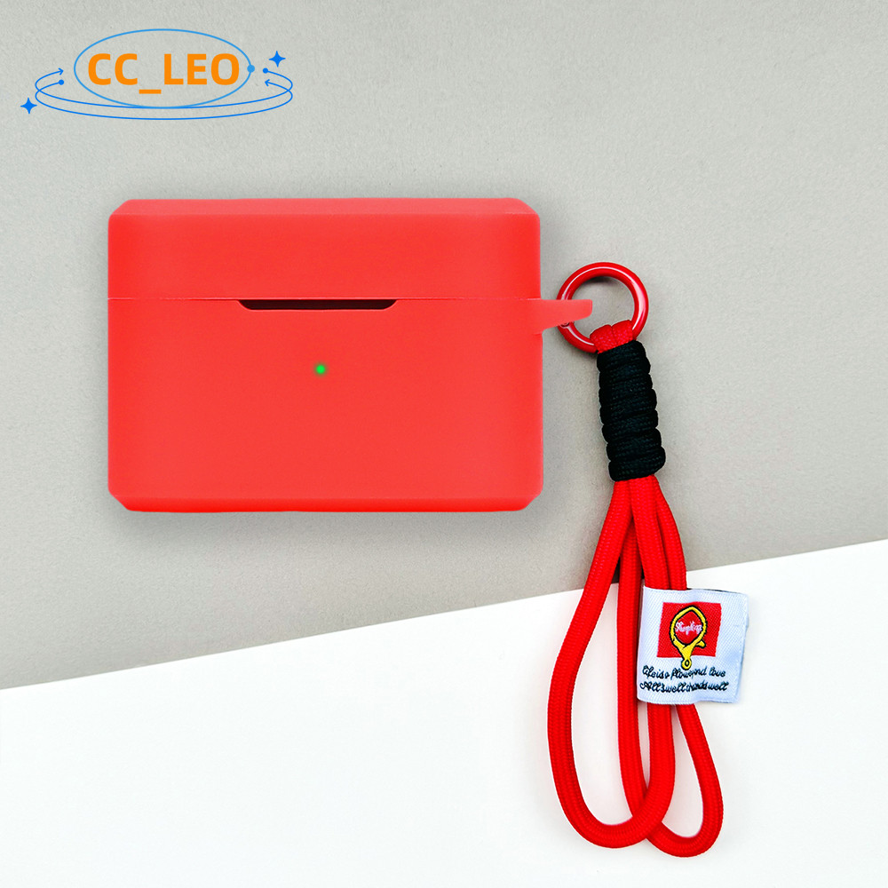 For 1MORE Q30 Case Silicone Soft Shell Cute Lanyard Pendant 1MORE Q30-EC305 Shockproof Shell Protect