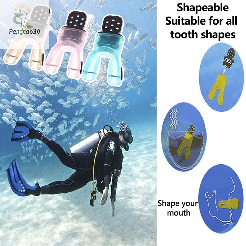 [Eao] ซิลิโคนดําน้ํา Mouthpiece ดําน้ํา Scuba Moldable Bite Mouthpiece Regulator พลาสติก Snorkel Mou