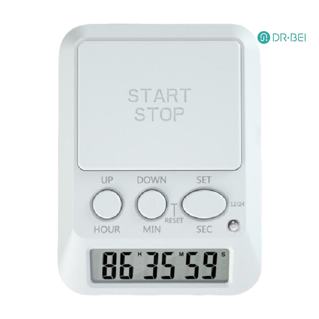 Dr.bei การเรียนรู้จับเวลาสําหรับศึกษานับถอยหลังวันที่จับเวลา Beep Light Timer Clock Multi-Function นาฬิกาอิเล็กทรอนิกส์จับเวลาน่ารักดิจิตอลสําหรับยิม Break Time Cooking Meeting - รูปที่ 7