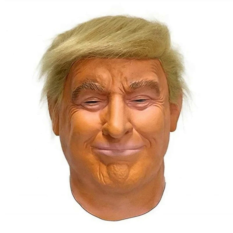 Donald Trump Realistic Celebrity Mask Adult Costume Latex Head Cover American Campaigner Mask Great 