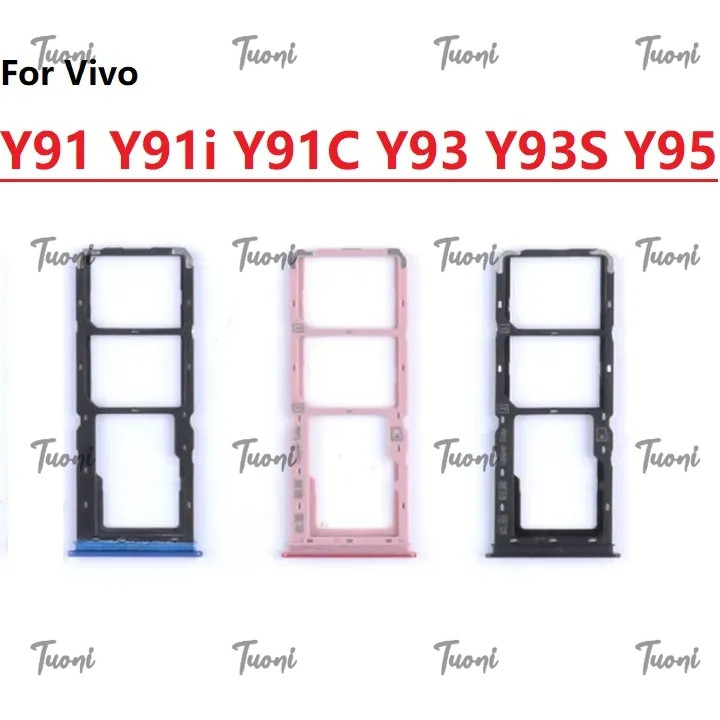 สําหรับ Vivo Y91 Y91i Y91C ซิมการ์ดถาดสําหรับ Vivo Y93 Y93S Y95 Dual Card Slot เปลี่ยนชิ้นส่วน