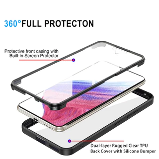 สําหรับ Galaxy A56 Galaxy A26 A36 A16 A53 A35 A55 A25 A15 A34 A54 A17 A07 LTE 4G 5G 2025 360 เคสโทรศัพท์ Plus ฝาครอบ 360° สองด้านซิลิโคนอ่อนนุ่มกันกระแทกป้องกันปกหลัง